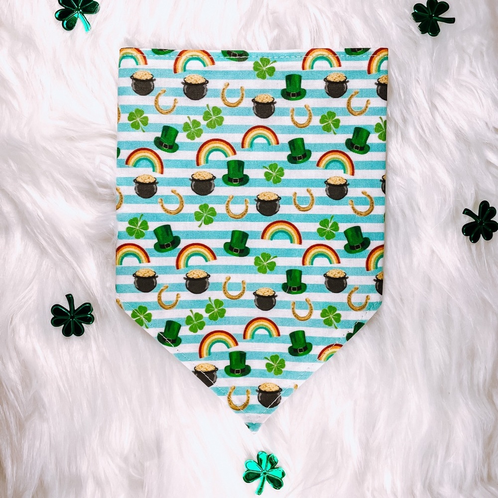 100% handmade St. Patrick’s day bandana for DOGS AND CATS.